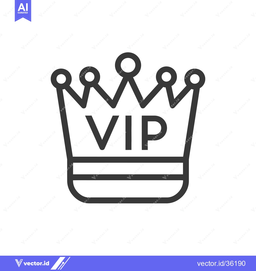 Premium Vector dari Crown with VIP written inside
