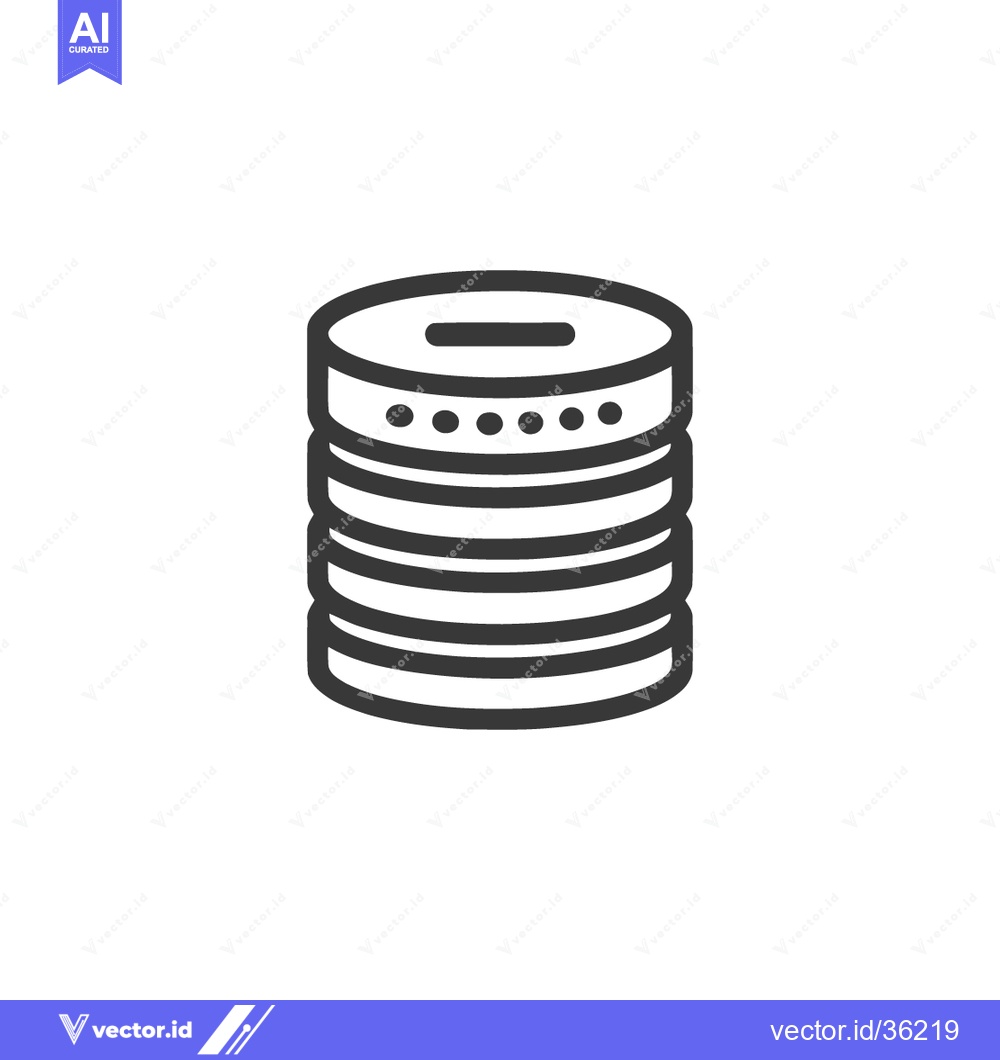 Premium Vector dari Minimalist Coin Stack Icon: Savings, Finance, and Investment Symbol