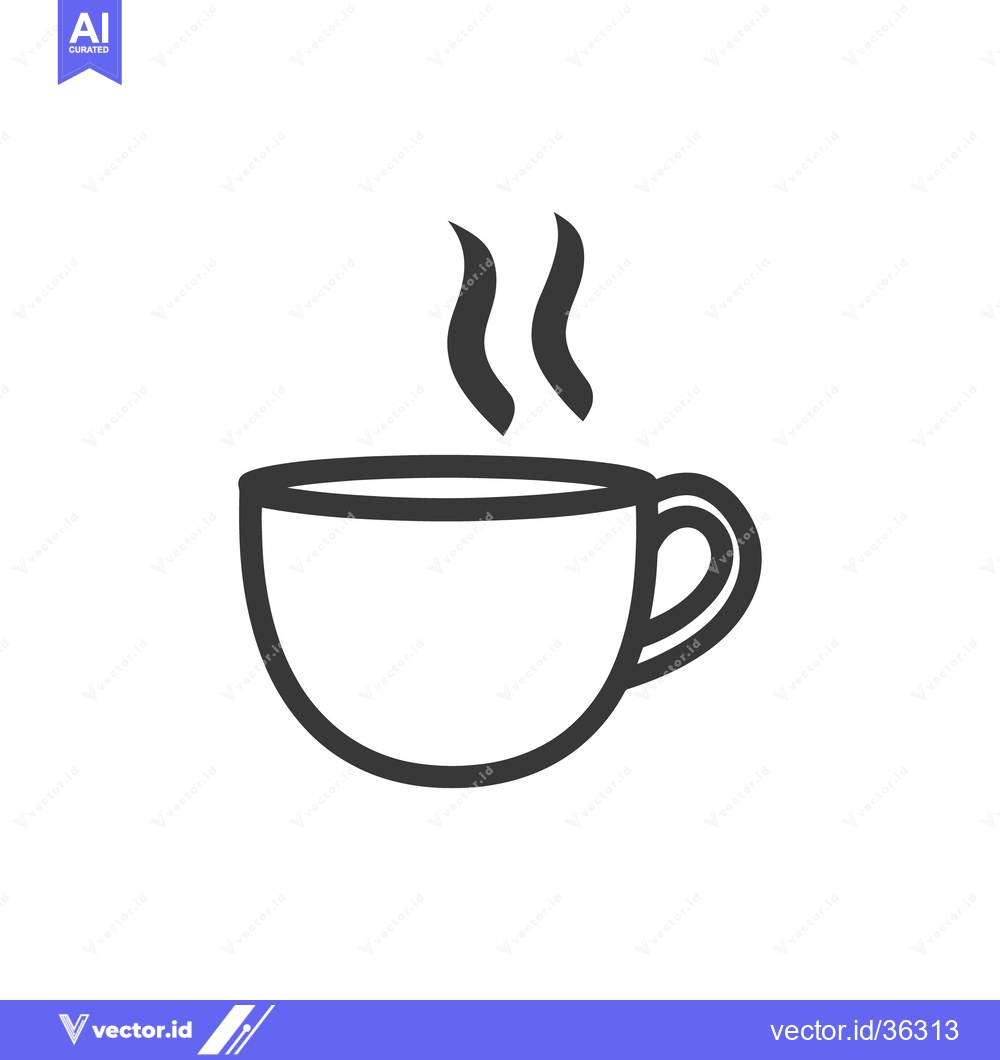 Premium Vector dari An Illustrated Cup of Hot Beverage with Steam Rising Above It