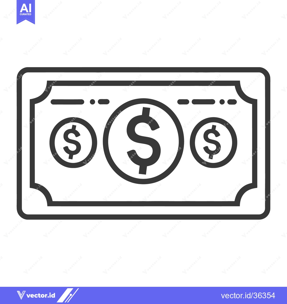 Premium Vector dari A simple illustration of a single rectangular currency note