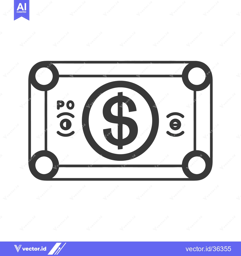Premium Vector dari A Simple Graphic Representation of a Single Dollar Bill