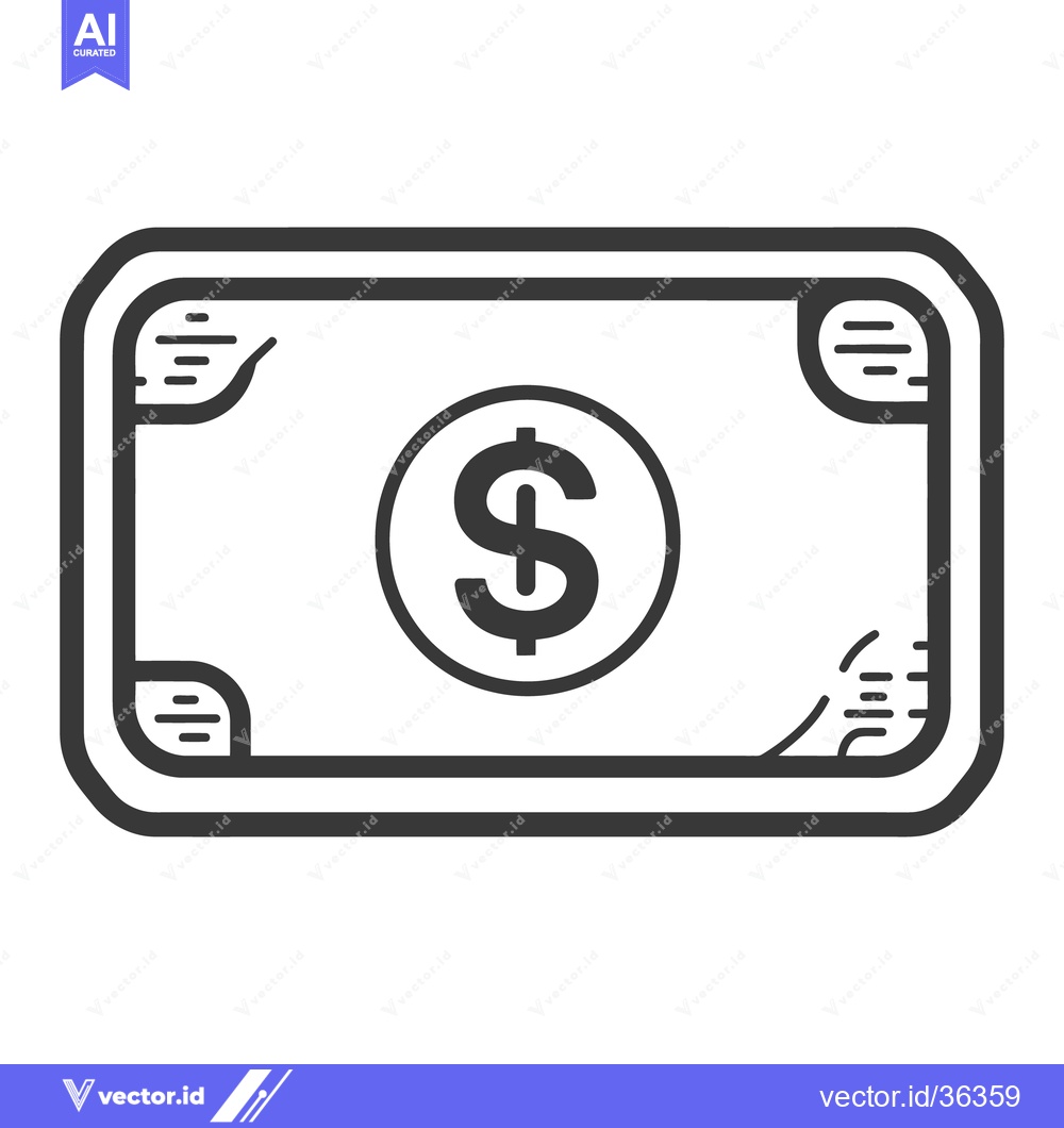 Premium Vector dari Simple illustration shows an image of a paper currency note
