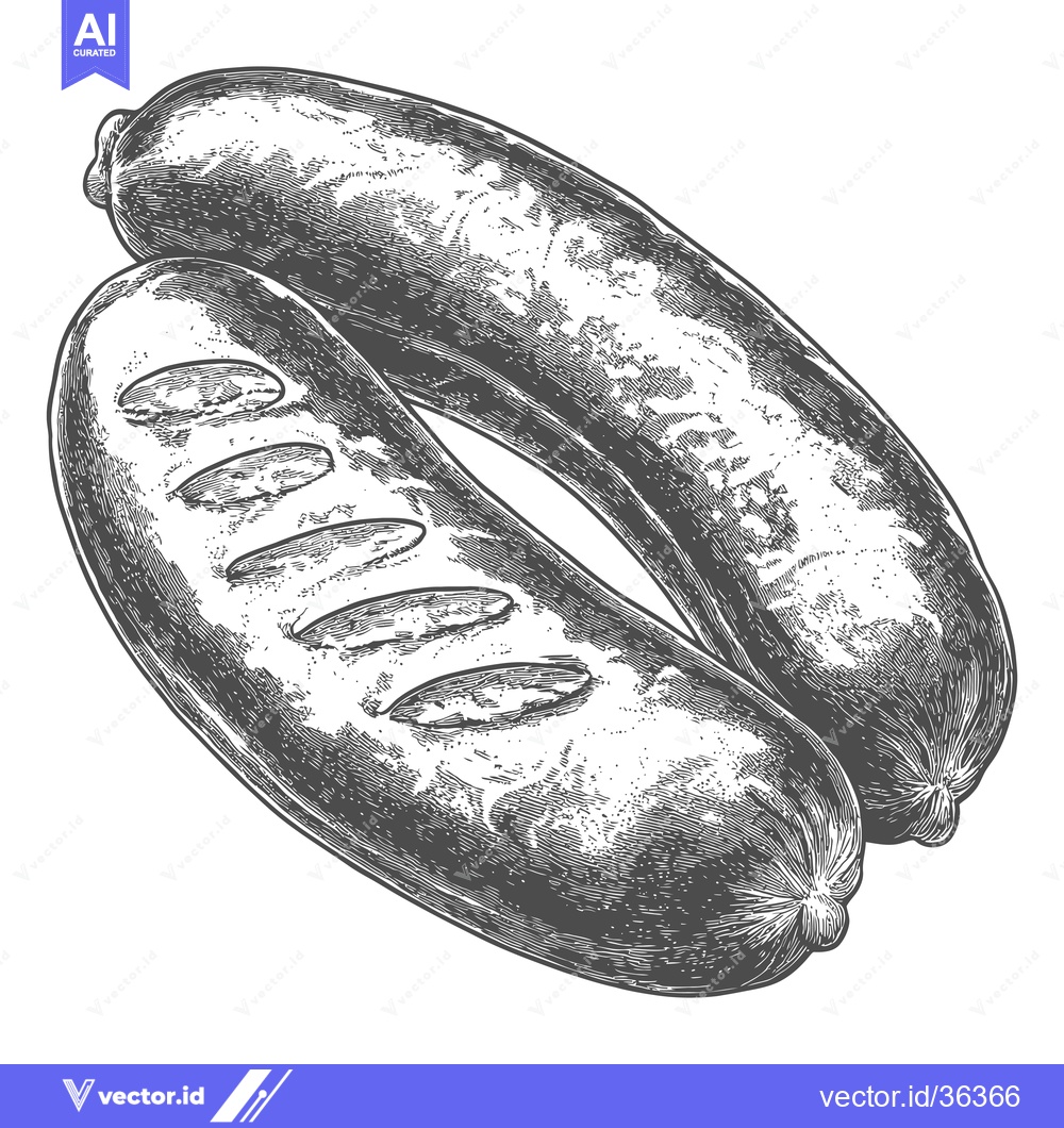Premium Vector dari Two Delicious Grilled Sausages Ready To Eat