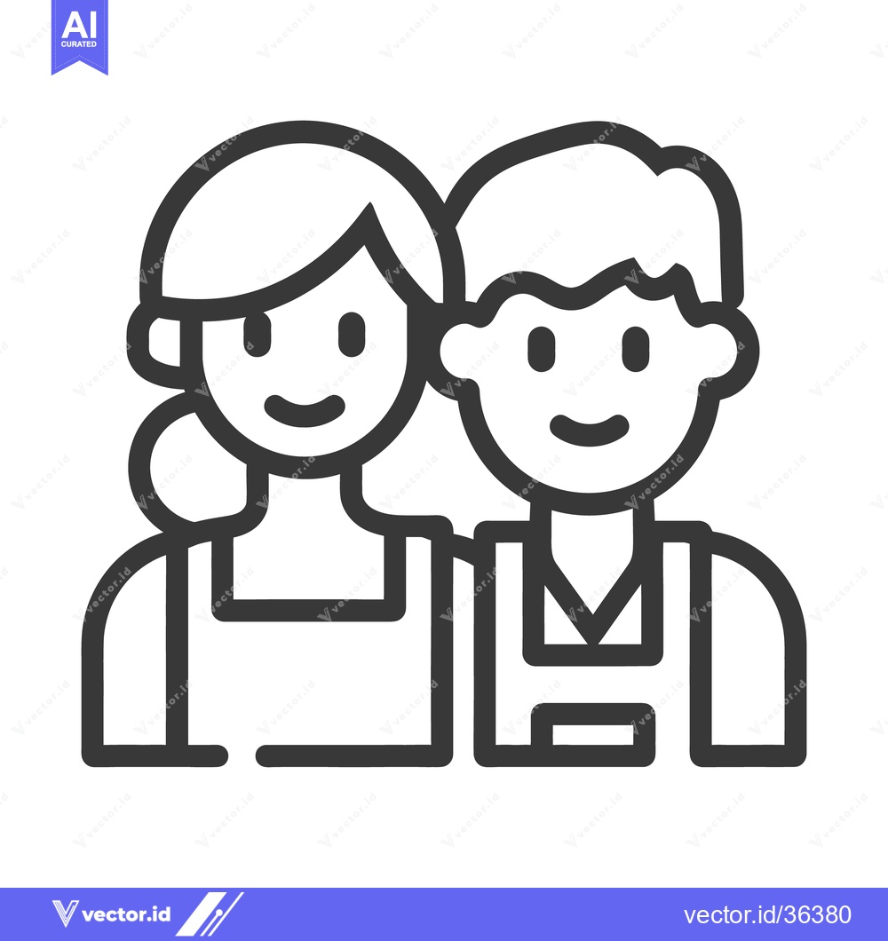 Premium Vector dari Two people are embracing showing friendship and togetherness in line a