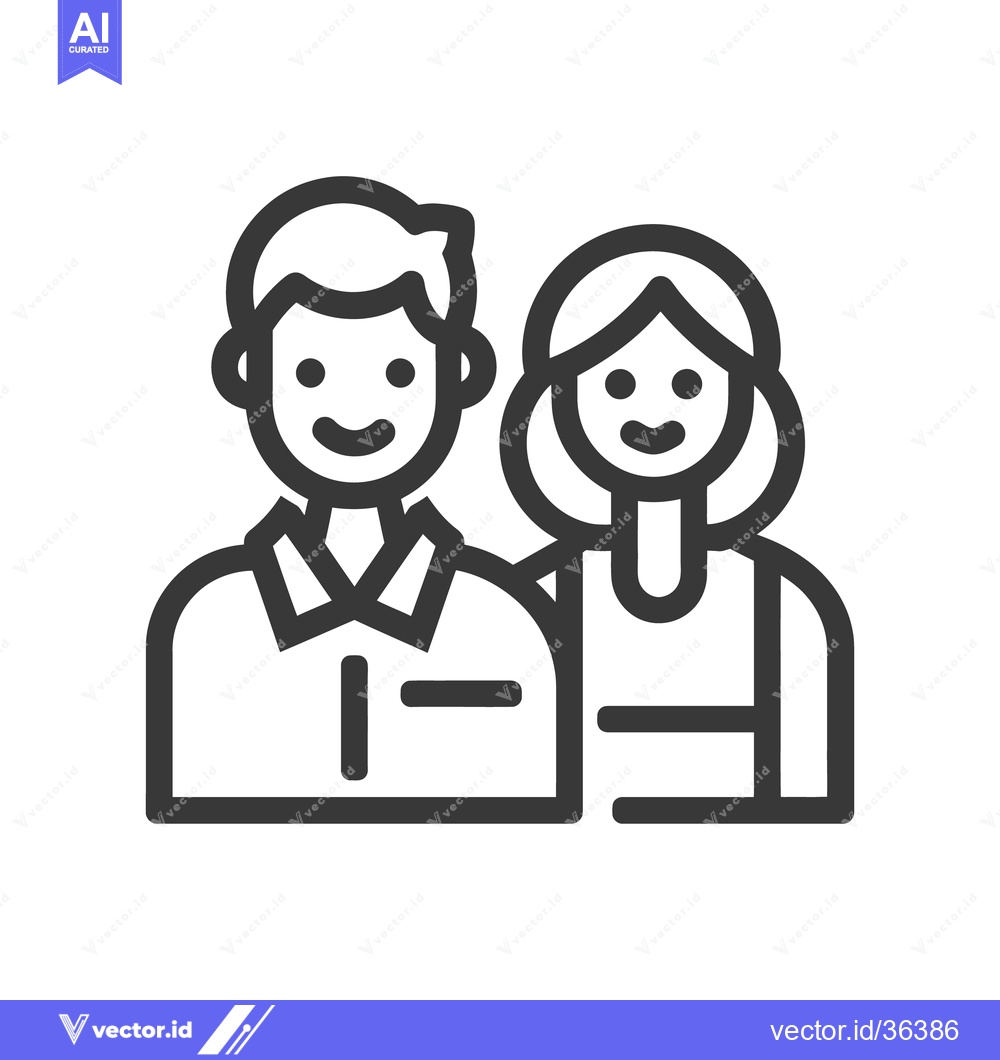 Premium Vector of Vector illustration depicting a smiling man and woman in a couple