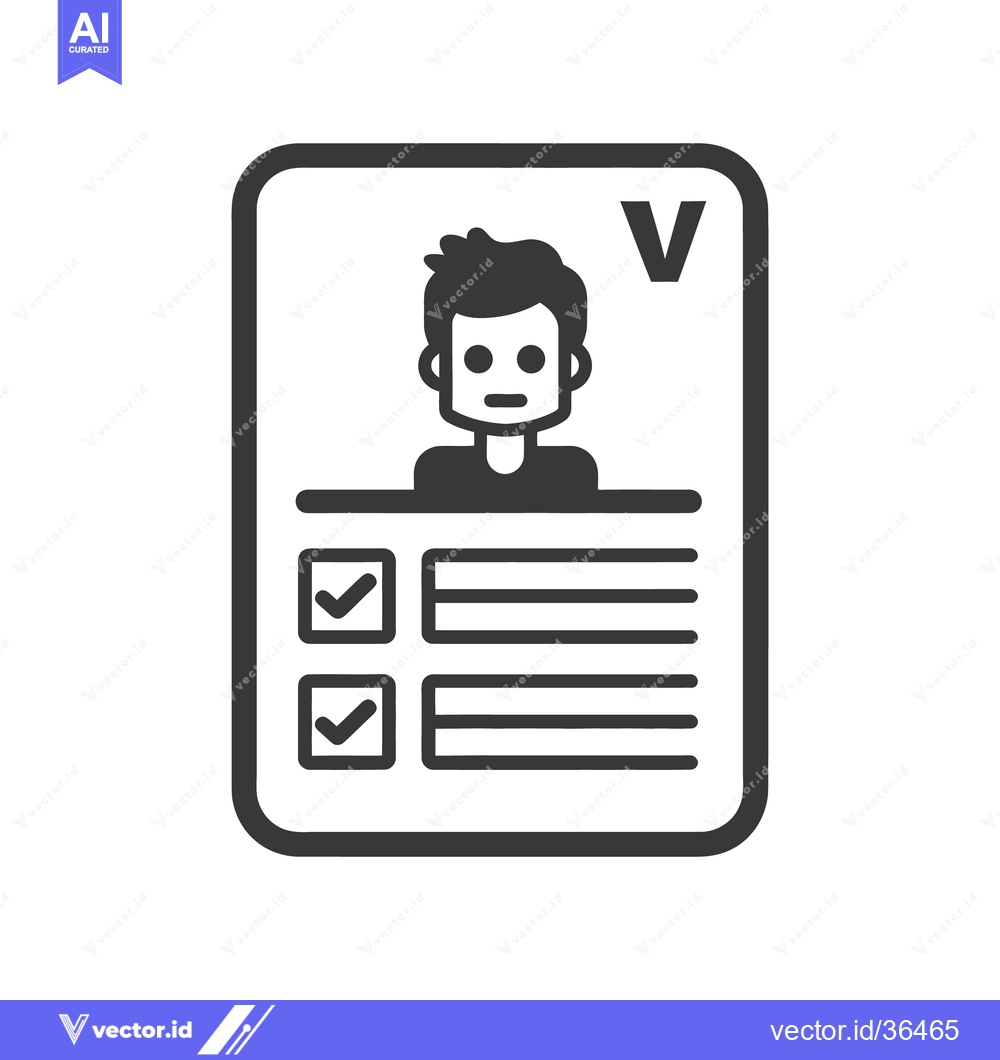 Premium Vector of Vector illustration depicting a person on a document with checked boxe