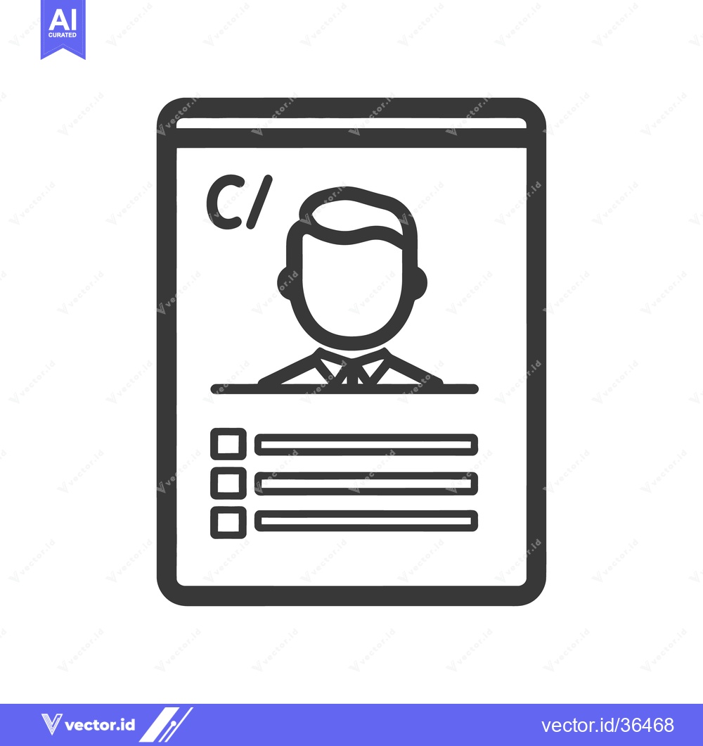 Premium Vector dari A simplified representation of a curriculum vitae or resume document