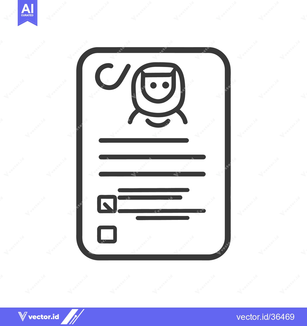 Premium Vector dari A linear image of a persons form on a document