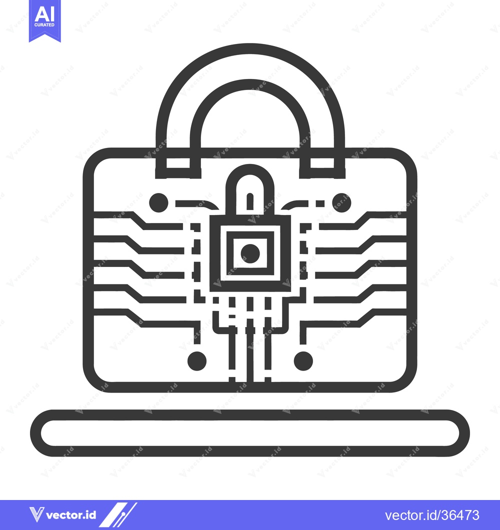 Premium Vector of An illustration depicting security and technology with a padlock