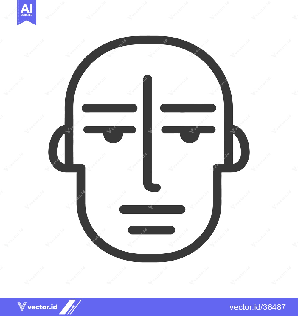 Premium Vector dari Simple minimalist line art illustration of a human face