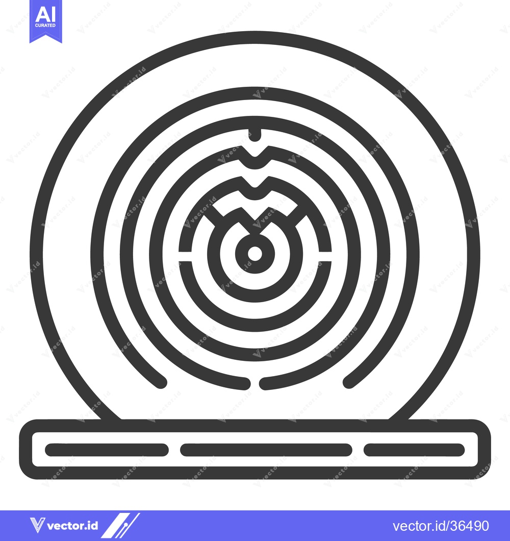 Premium Vector dari An abstract graphic representation of a target inside a sphere