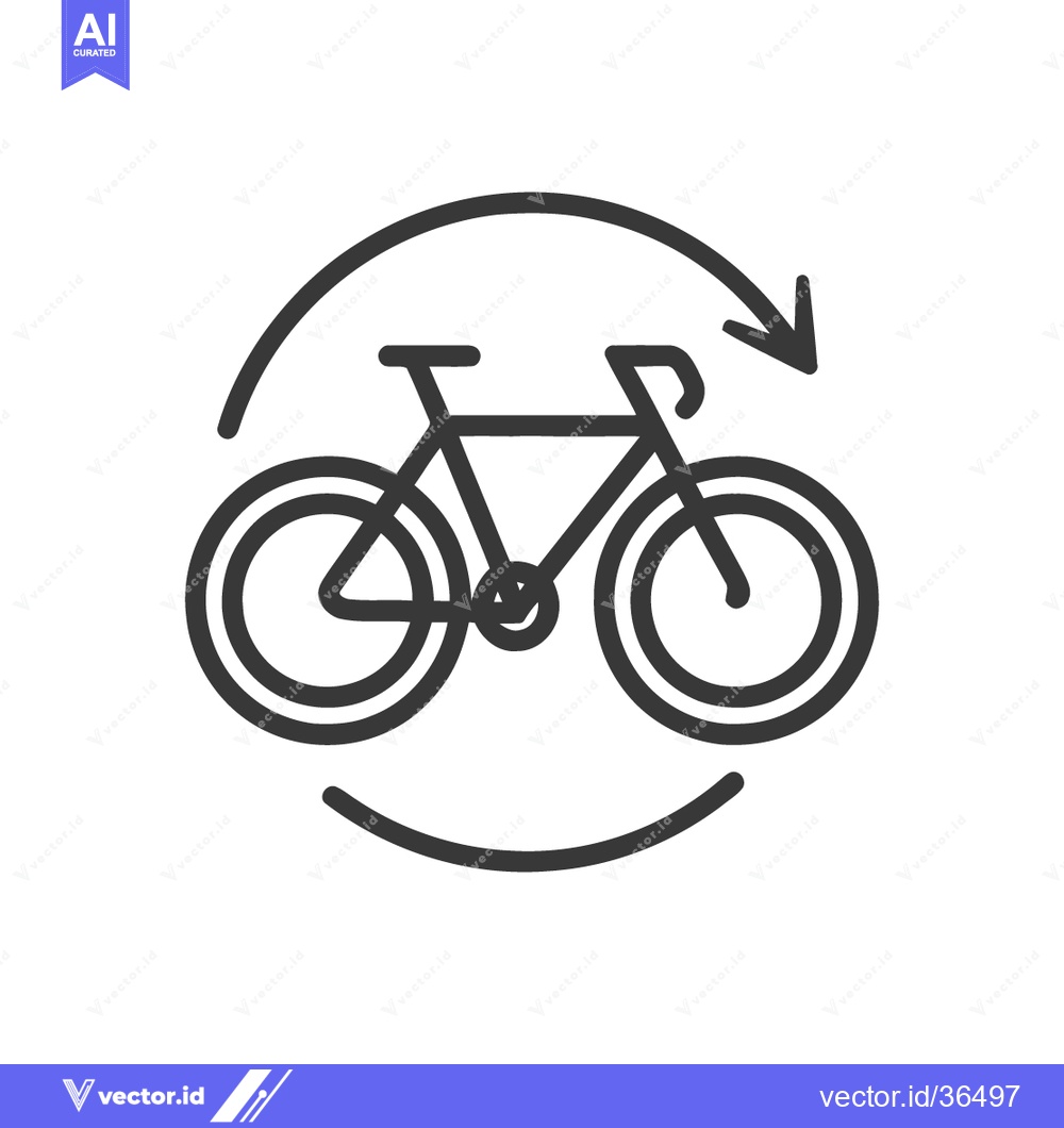 Premium Vector dari Bicycle Rotation Icon: Cycling, Sustainability, and Circular Movement