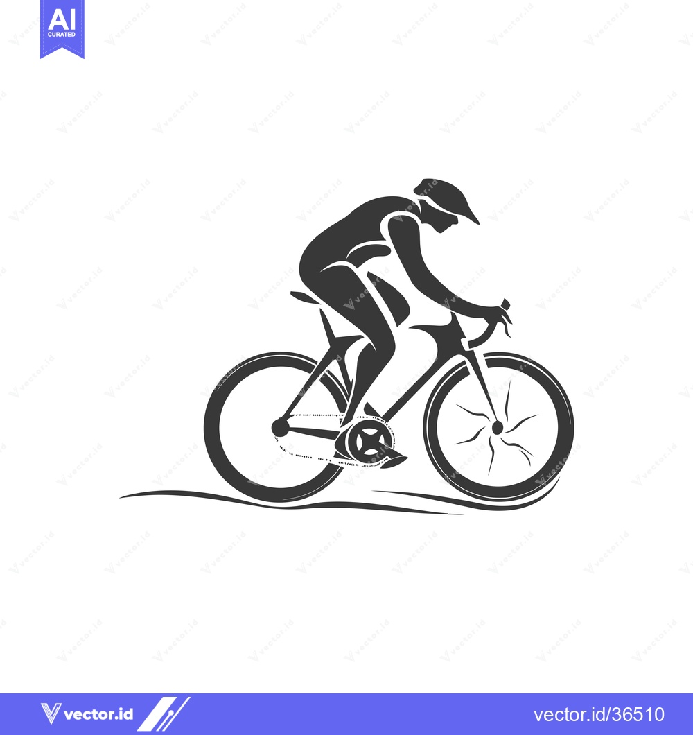 Premium Vector dari Cyclist in Motion, Silhouette of a Person Riding a Bike