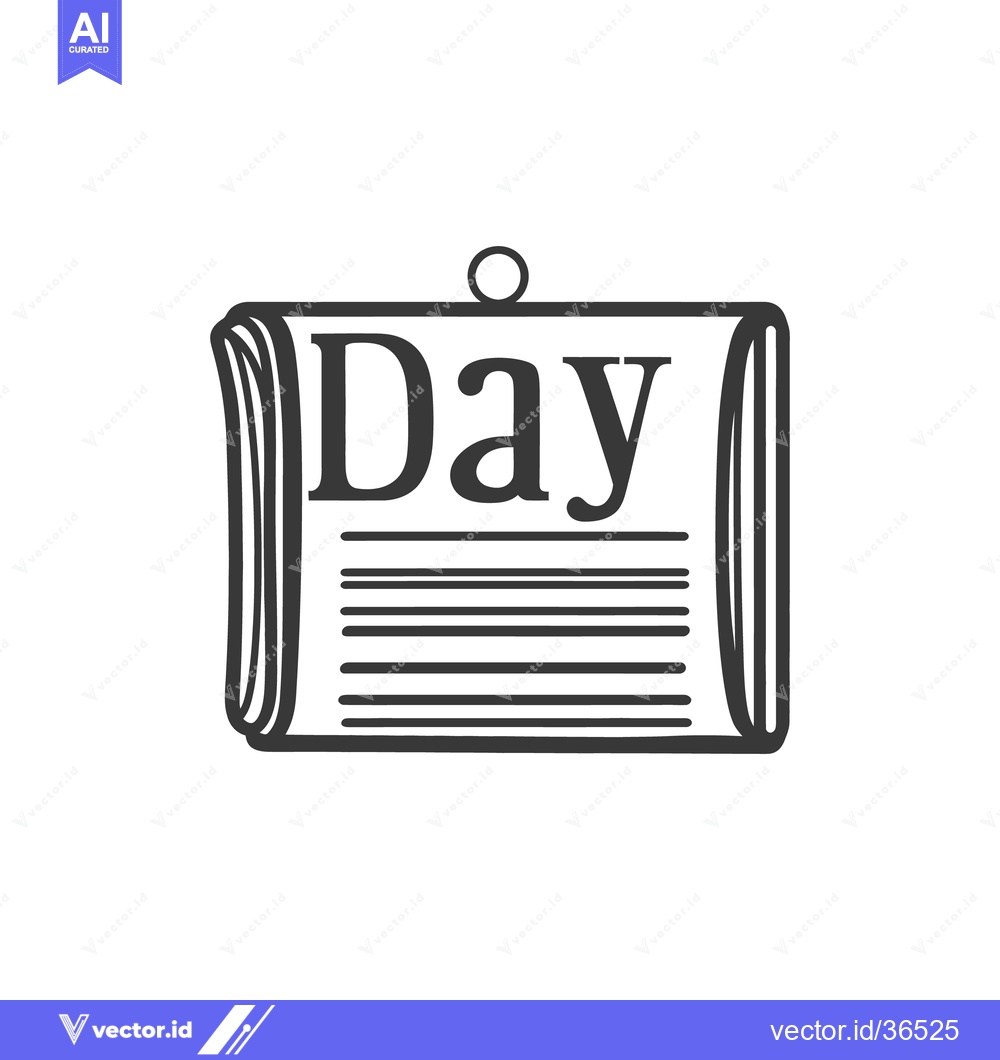 Premium Vector dari A simple illustration depicts a calendar page marking the current day