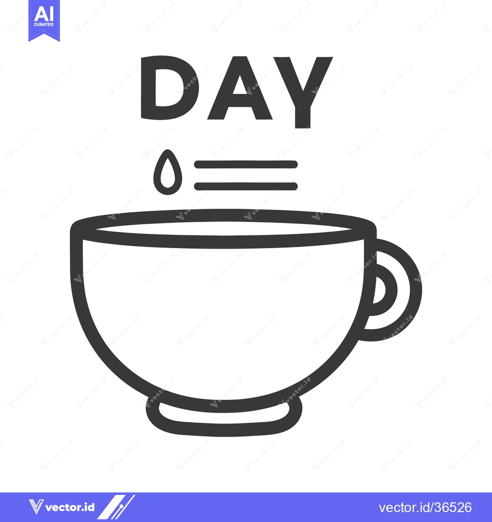 Premium Vector dari A simple drawing depicting a cup of coffee for the morning