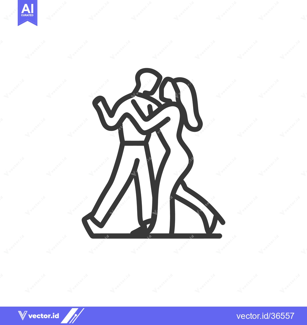 Premium Vector of A couple gracefully dancing together in a rhythmic motion