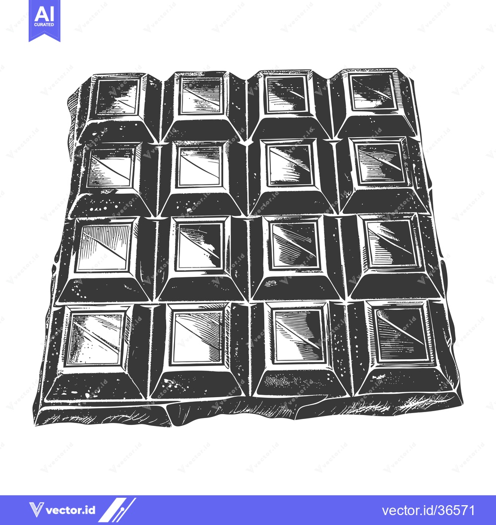 Premium Vector dari A hand drawn illustration of a chocolate bar