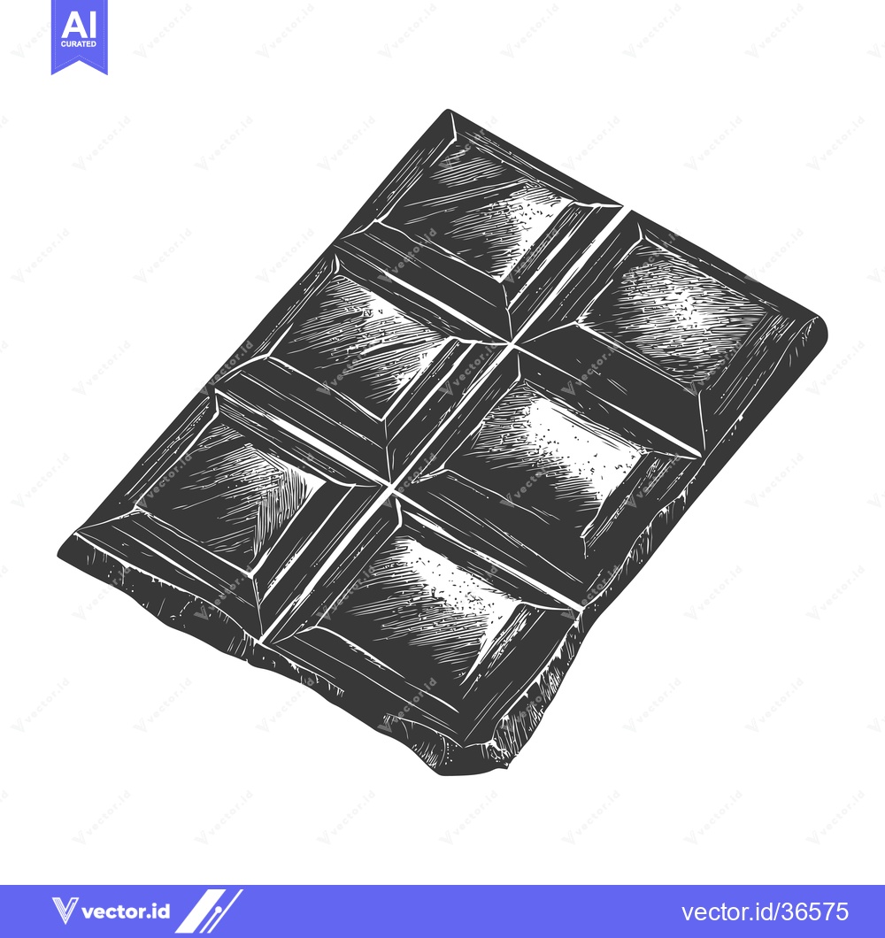 Premium Vector of A hand drawn illustration of a chocolate bar
