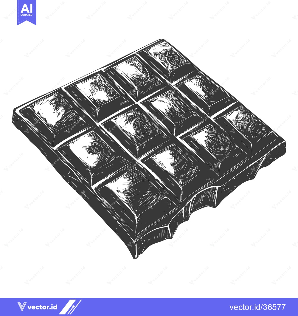 Premium Vector of A Delicious Block Of Chocolate Is Shown