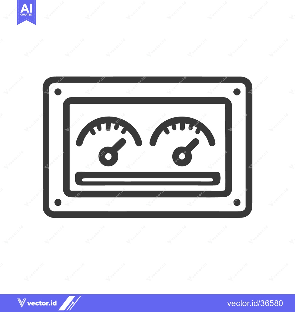 Premium Vector dari Dual Gauge Icon: Precise Measurement and Monitoring in a Clean, Modern
