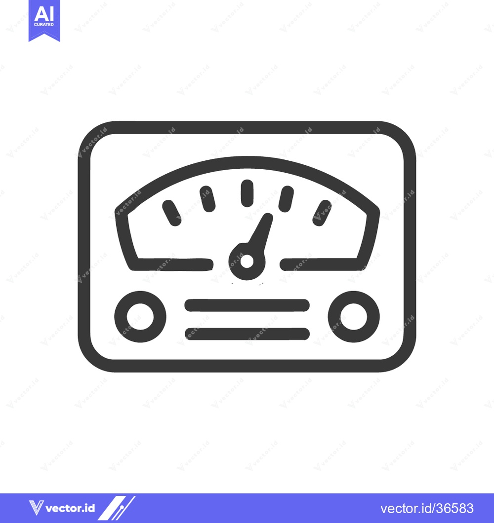 Premium Vector dari Minimalist Speedometer Icon: Precise Measurement, Clean Design, Automo