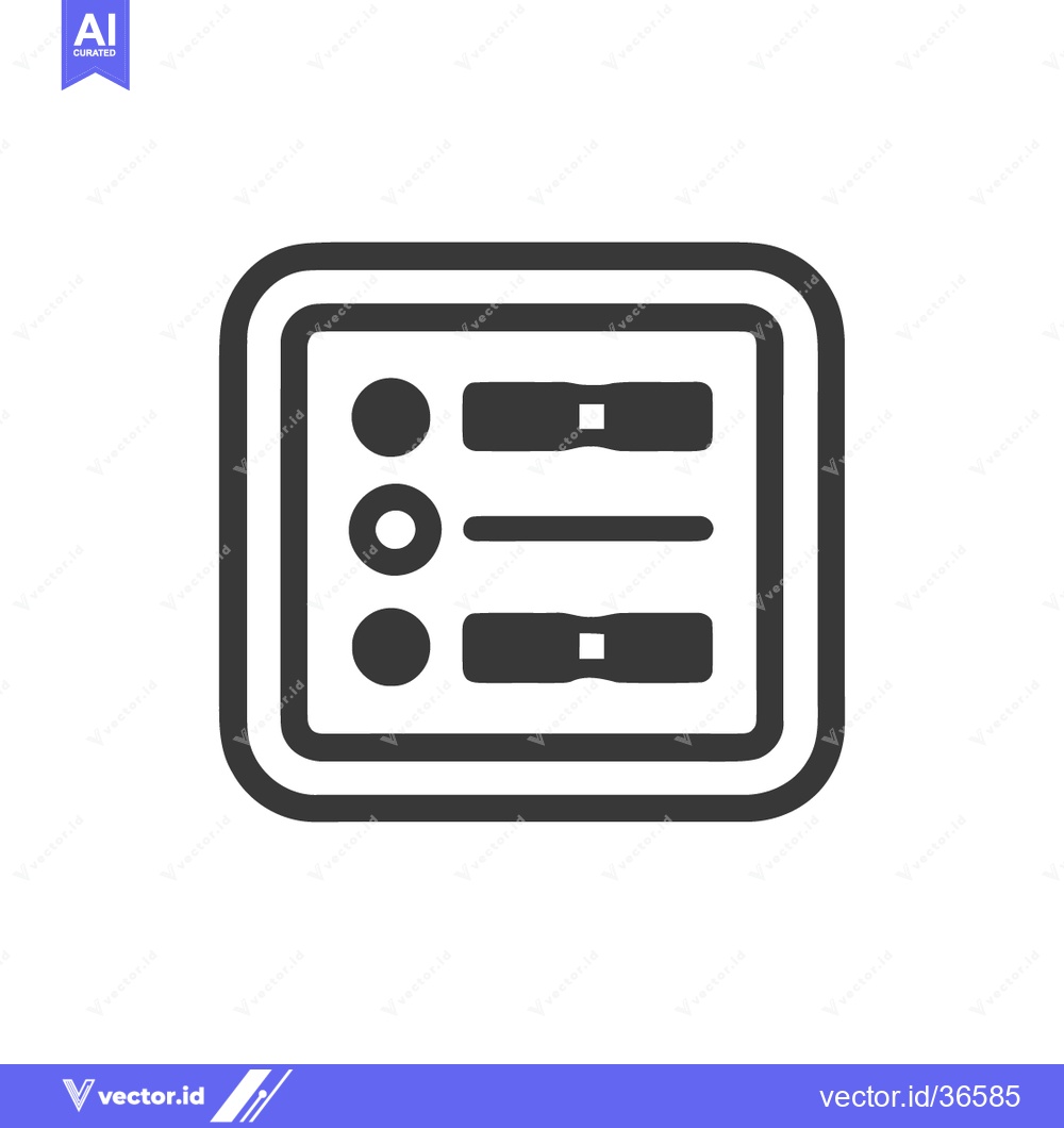 Premium Vector dari Graphic Icon of Audio Mixer with Sliders and Knobs on White Background