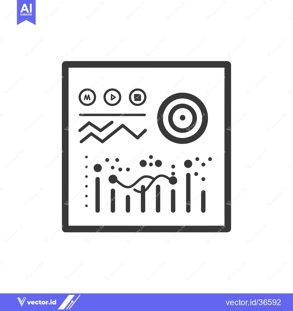 Premium Vector dari Dashboard with various data visualizations and icons