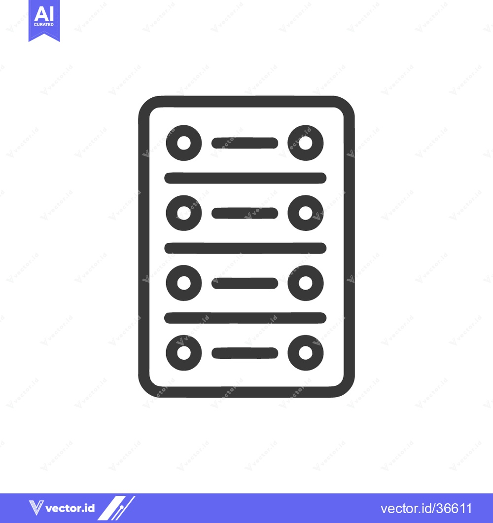 Premium Vector dari Minimalist Server Rack Icon: Data Storage and Network Infrastructure S