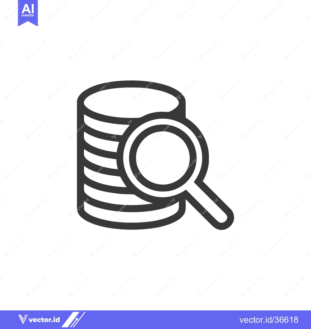 Premium Vector dari Stack of Coins with Magnifying Glass Icon, Financial Analysis Symbol