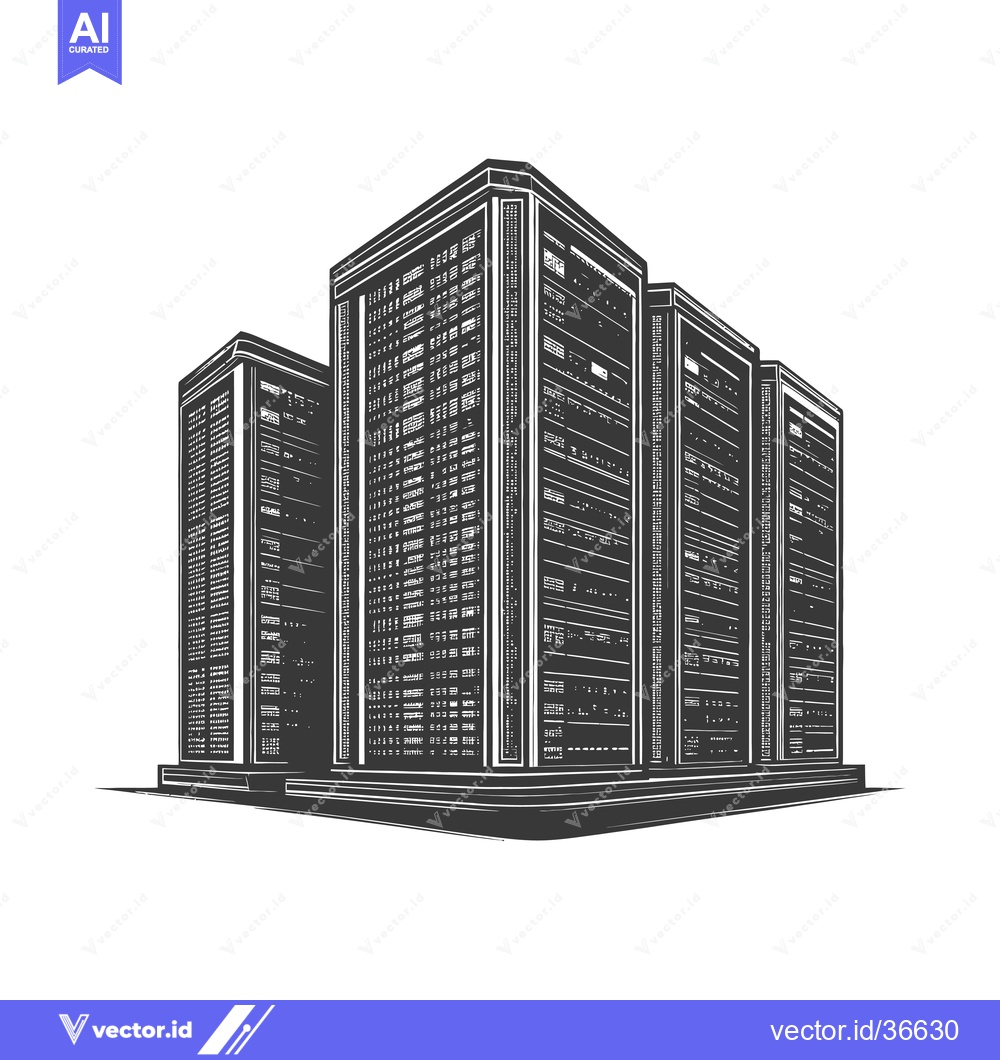 Premium Vector dari Data Center Servers Illustrative Representation