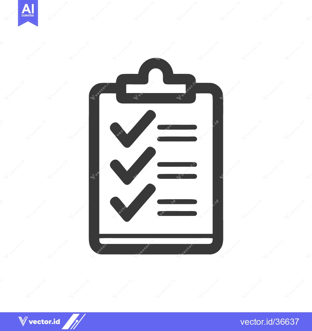 Premium Vector dari Clipboard with Checkmarks and Lines: Task Completion Icon