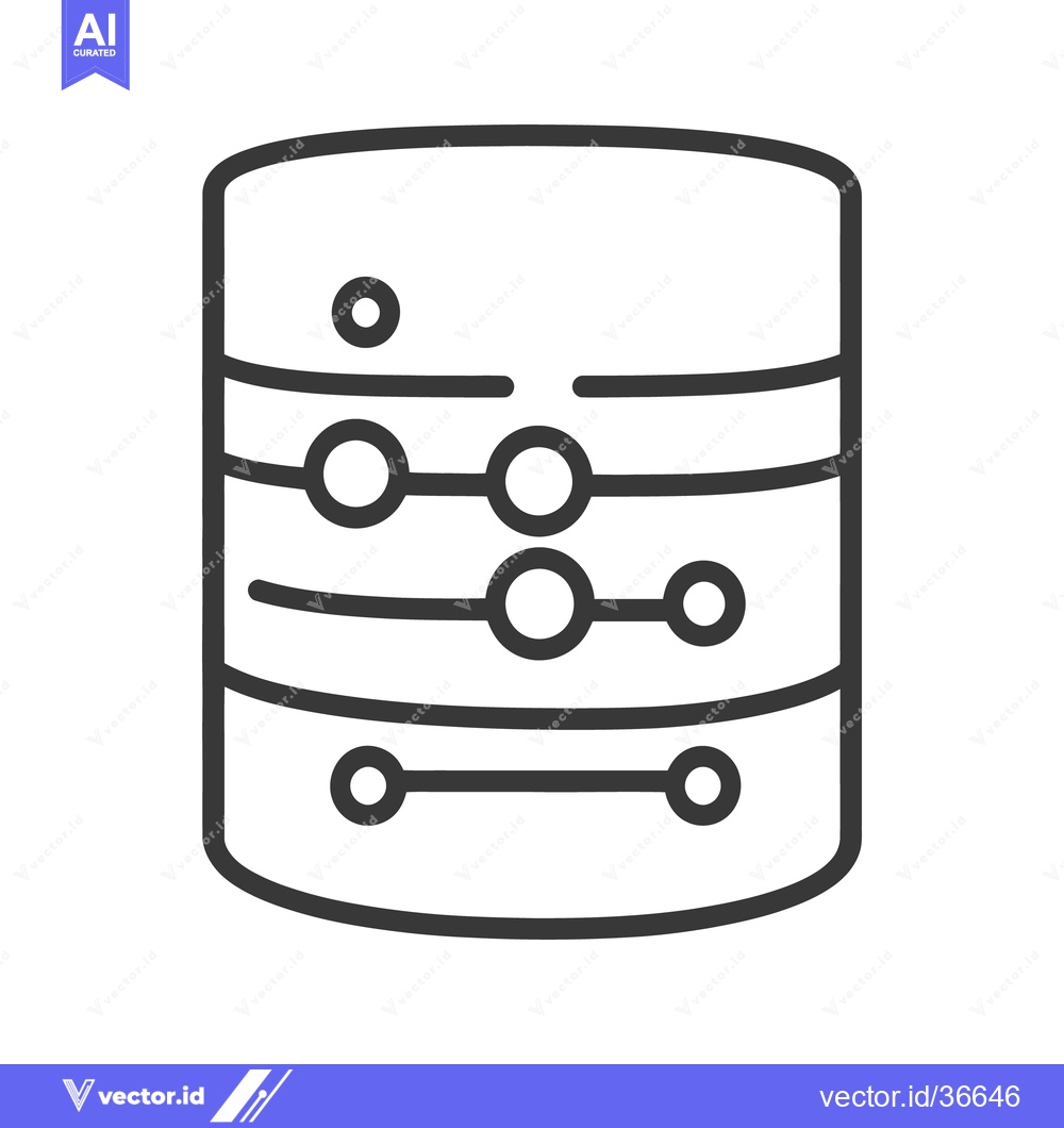 Premium Vector of An icon depicting a cylindrical database with information connections