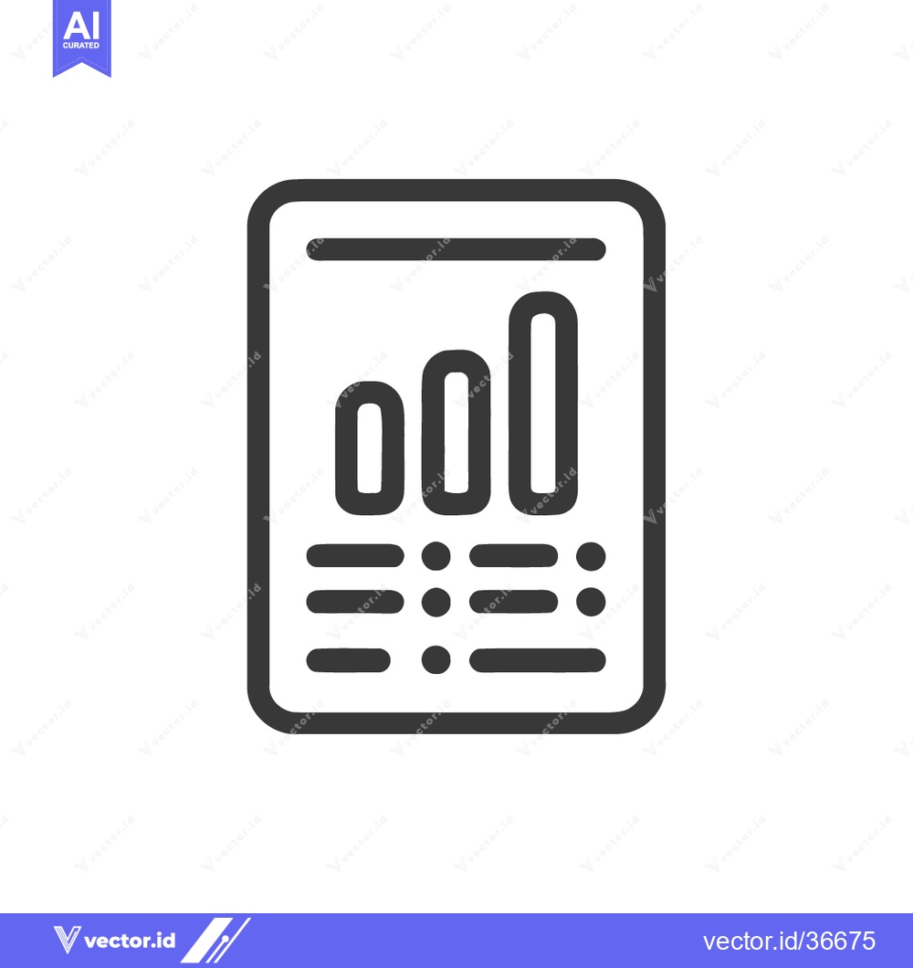 Premium Vector of Minimalist Growth Chart Icon: Rising Bar Graph on Rounded Rectangle