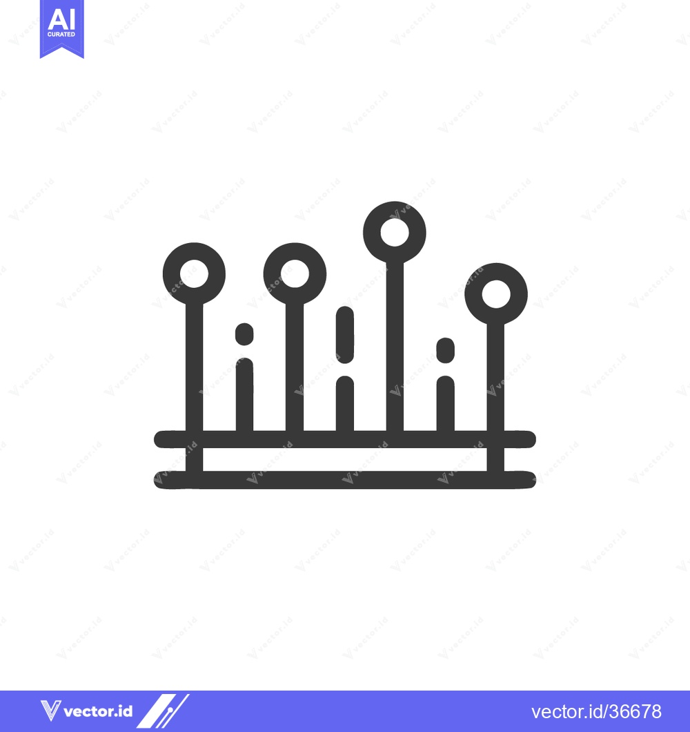 Premium Vector dari Minimalist Data Graph Icon with Circular Nodes and Linear Connections
