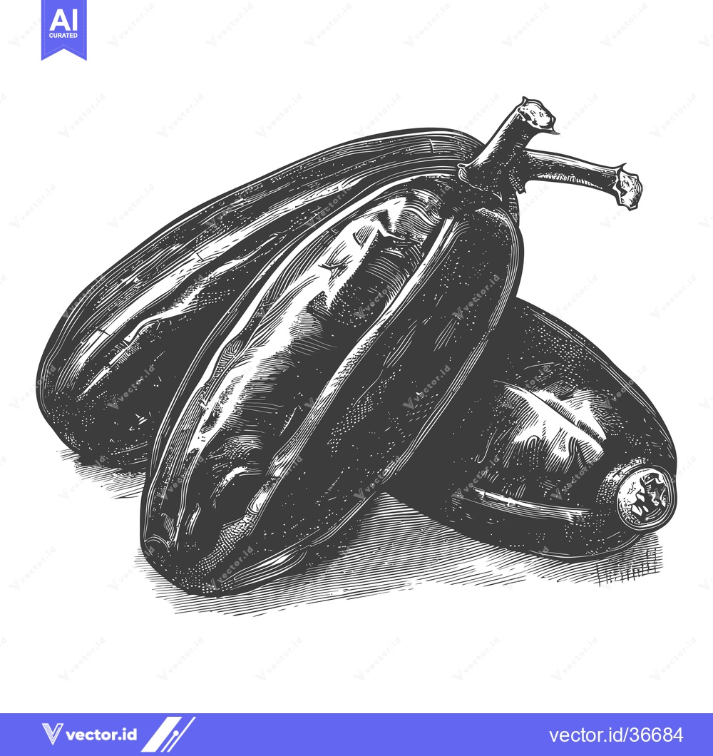 Premium Vector dari Two Ripe Dates Resting on a Surface