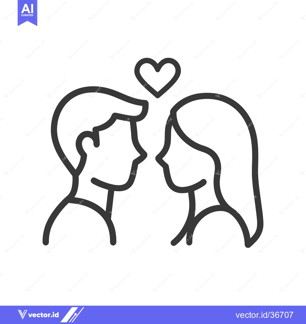 Premium Vector of Two people in love sharing a symbol of affection together
