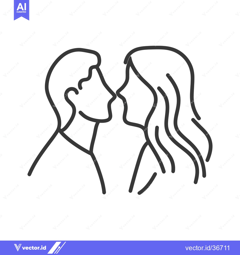 Premium Vector of Two people are about to share a tender moment together