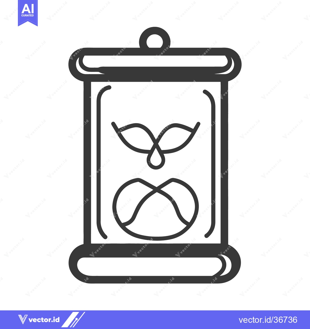 Premium Vector dari A stylized container with nature inspired artistic design