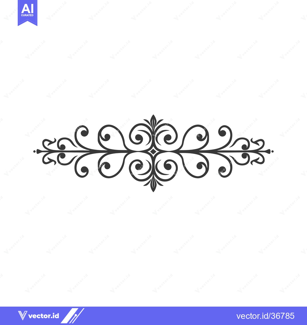 Premium Vector dari Decorative Black and White Swirl Design