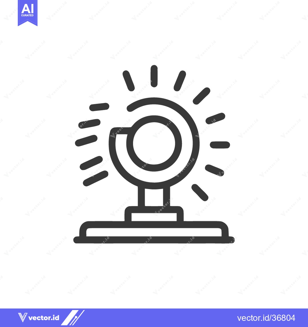 Premium Vector of Spotlight Icon: Modern Line Art Symbolizing Illumination and Focus on