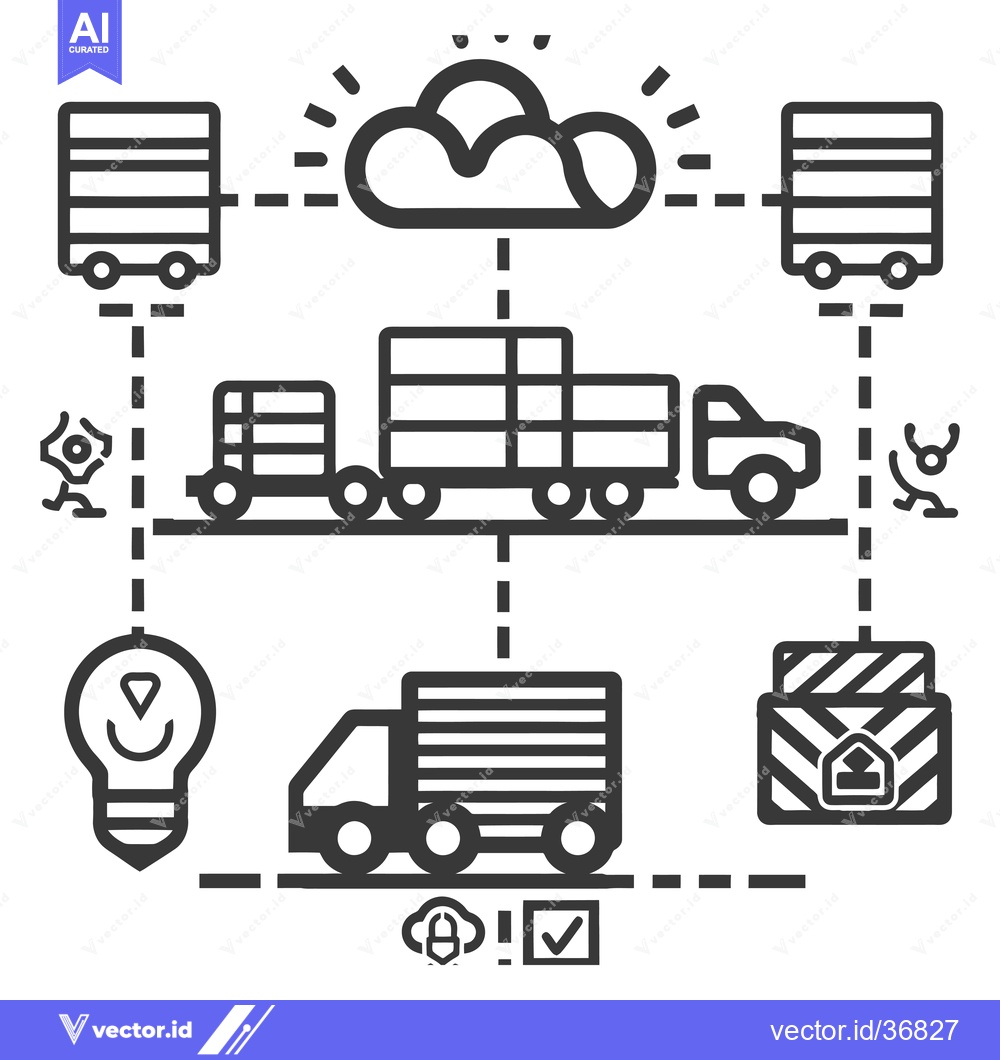 Premium Vector dari Delivery and Logistics System with Cloud Integration