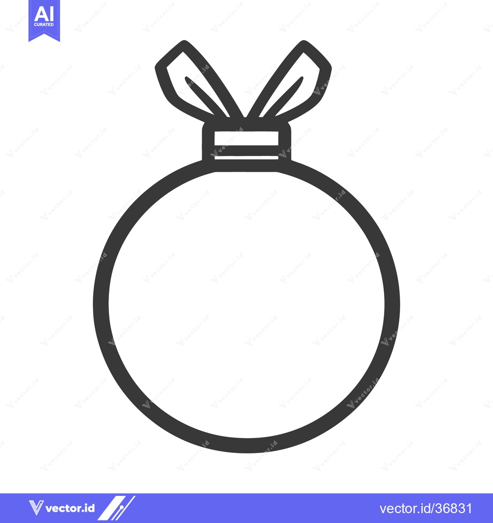 Premium Vector dari A simple graphic illustration of a round christmas ornament decoration