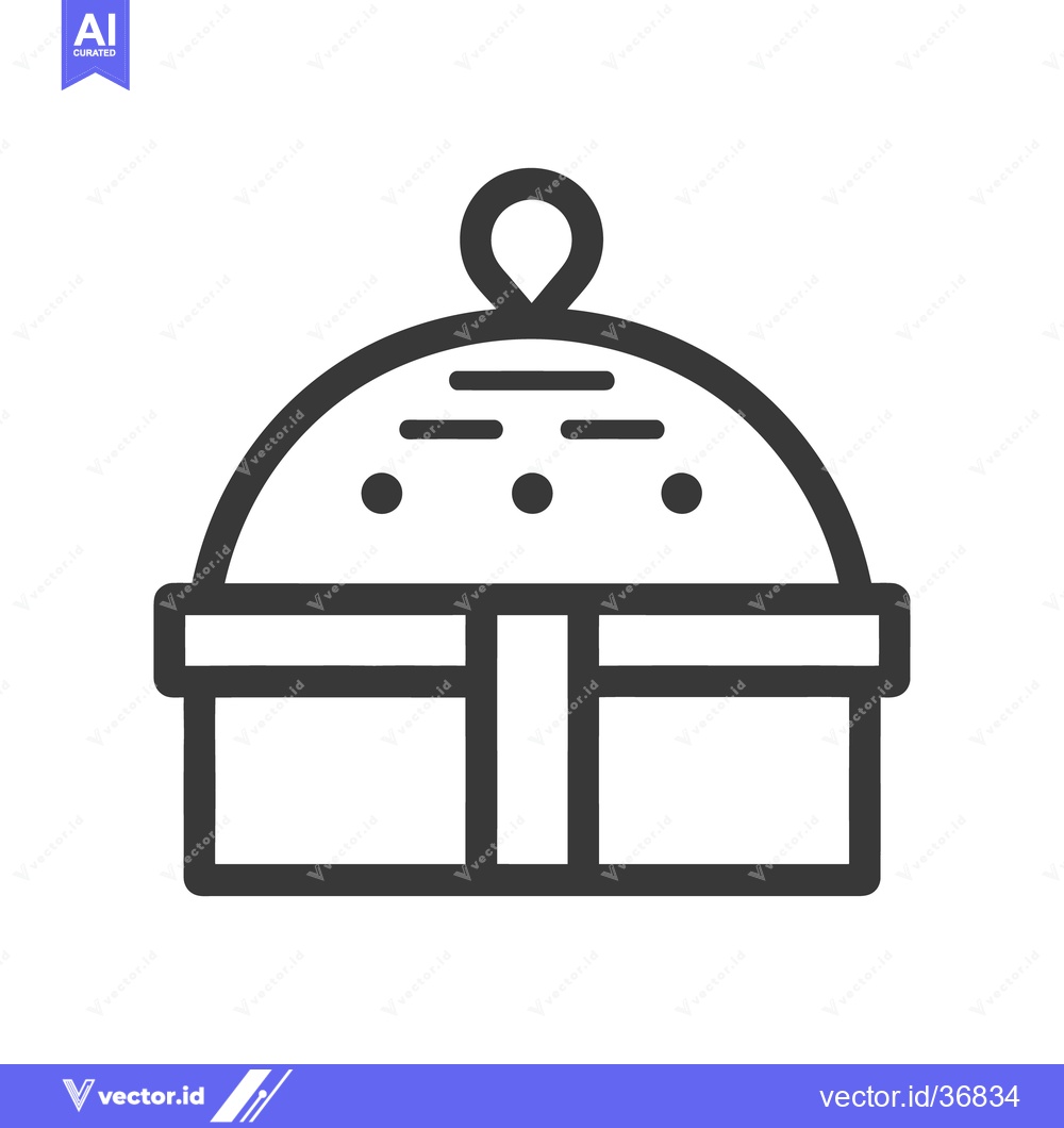 Premium Vector of A stylized illustration of a food container or a gift