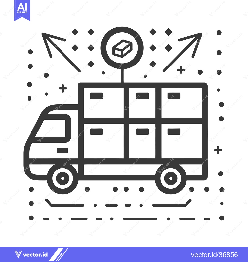 Premium Vector dari Delivery Truck with Boxes and Arrows for Shipping Concept