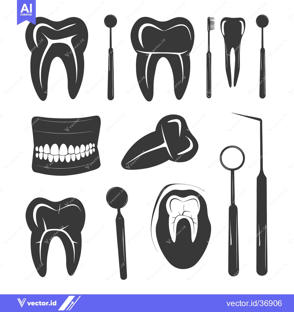 Premium Vector of Dental Care Tools and Teeth Illustrations