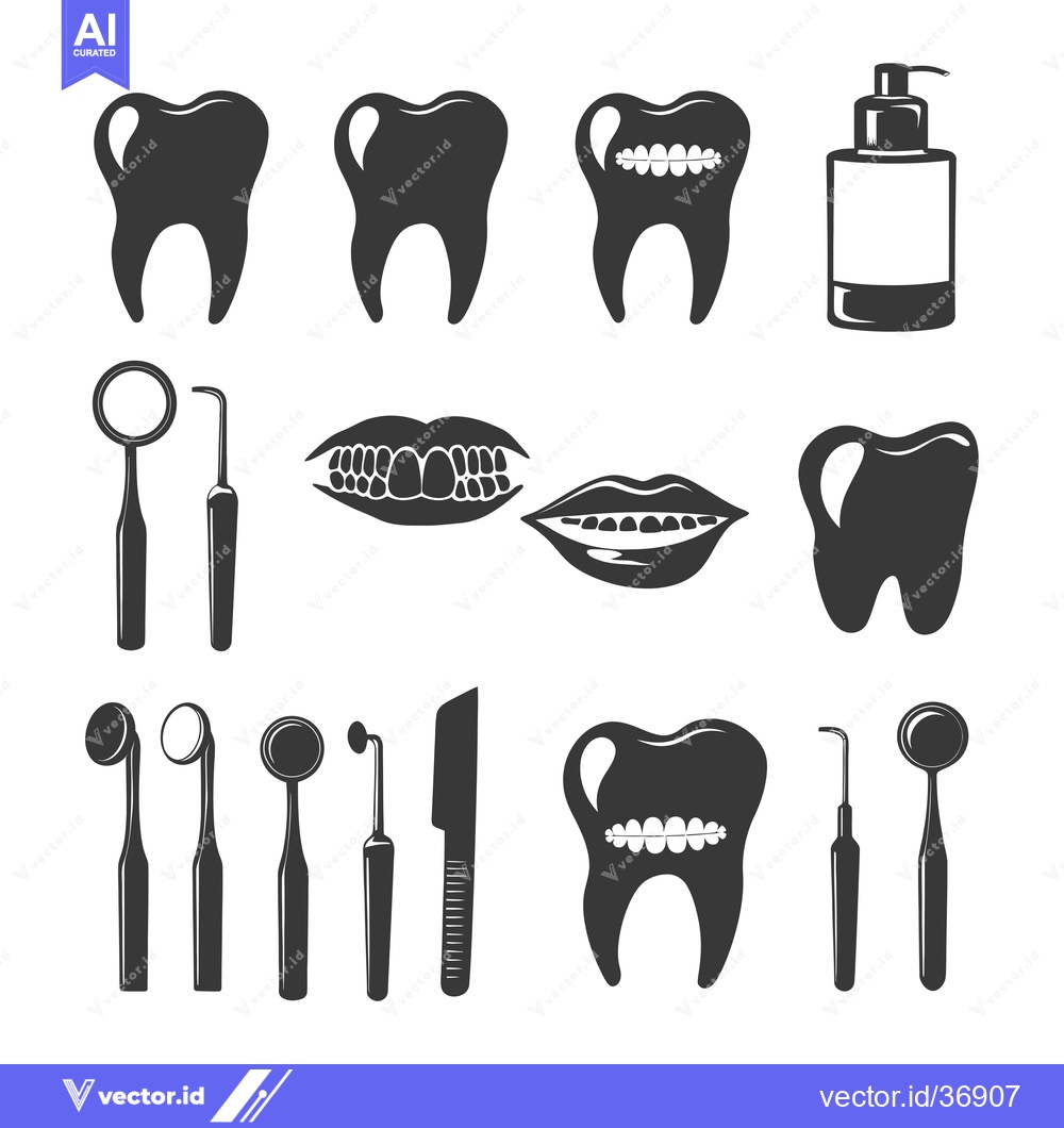 Premium Vector of Dental Care Tools and Teeth Illustrations
