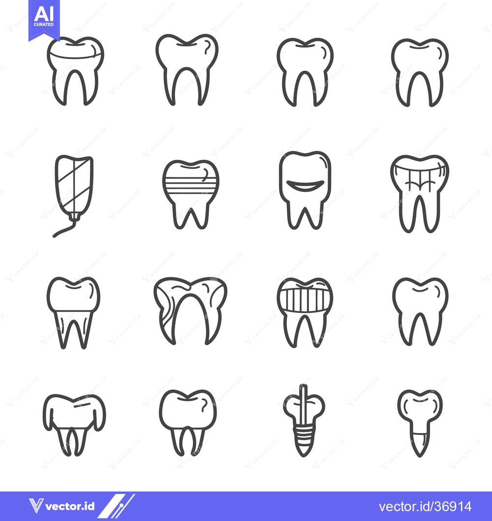 Premium Vector dari Dental Treatment Options: Crowns, Fillings, Veneers, Implants, and Mor