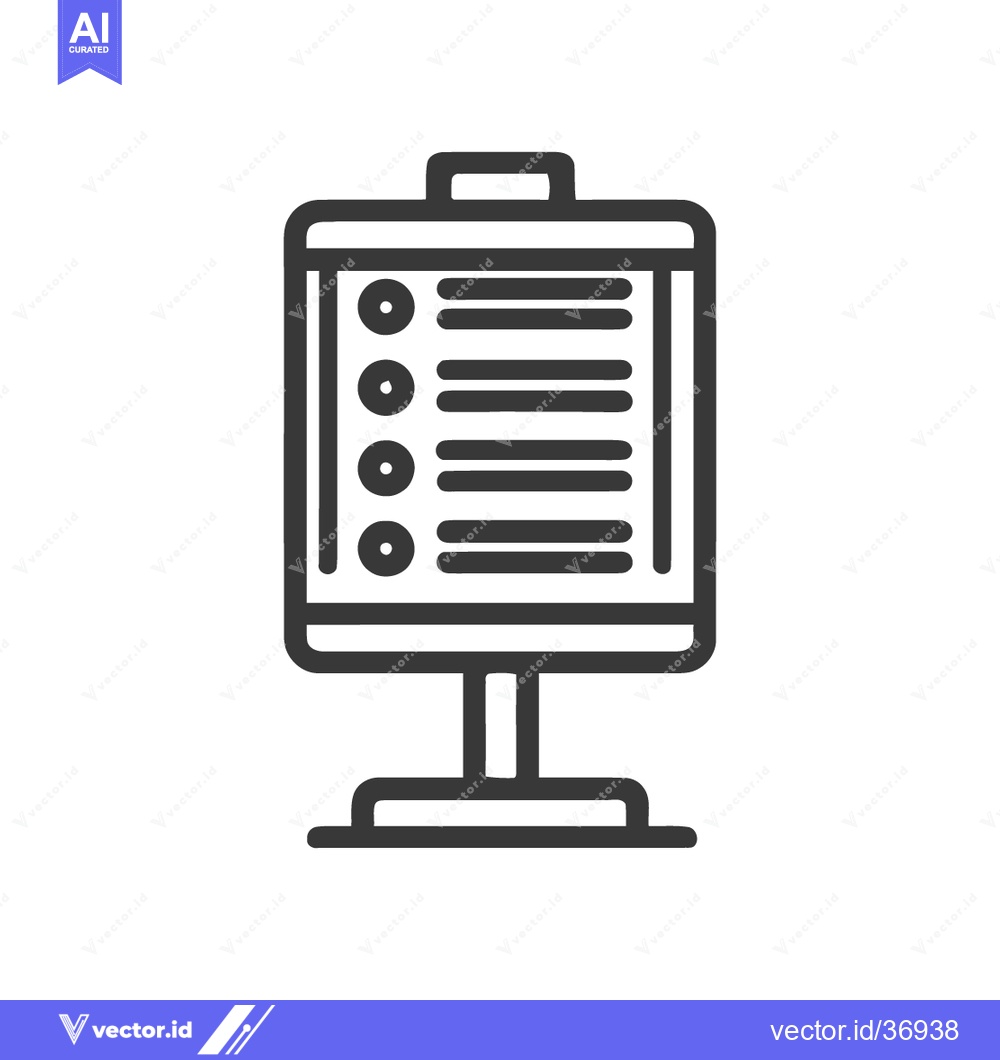 Premium Vector dari Minimalist Checklist Icon: Black Outline on White Background, Task Man