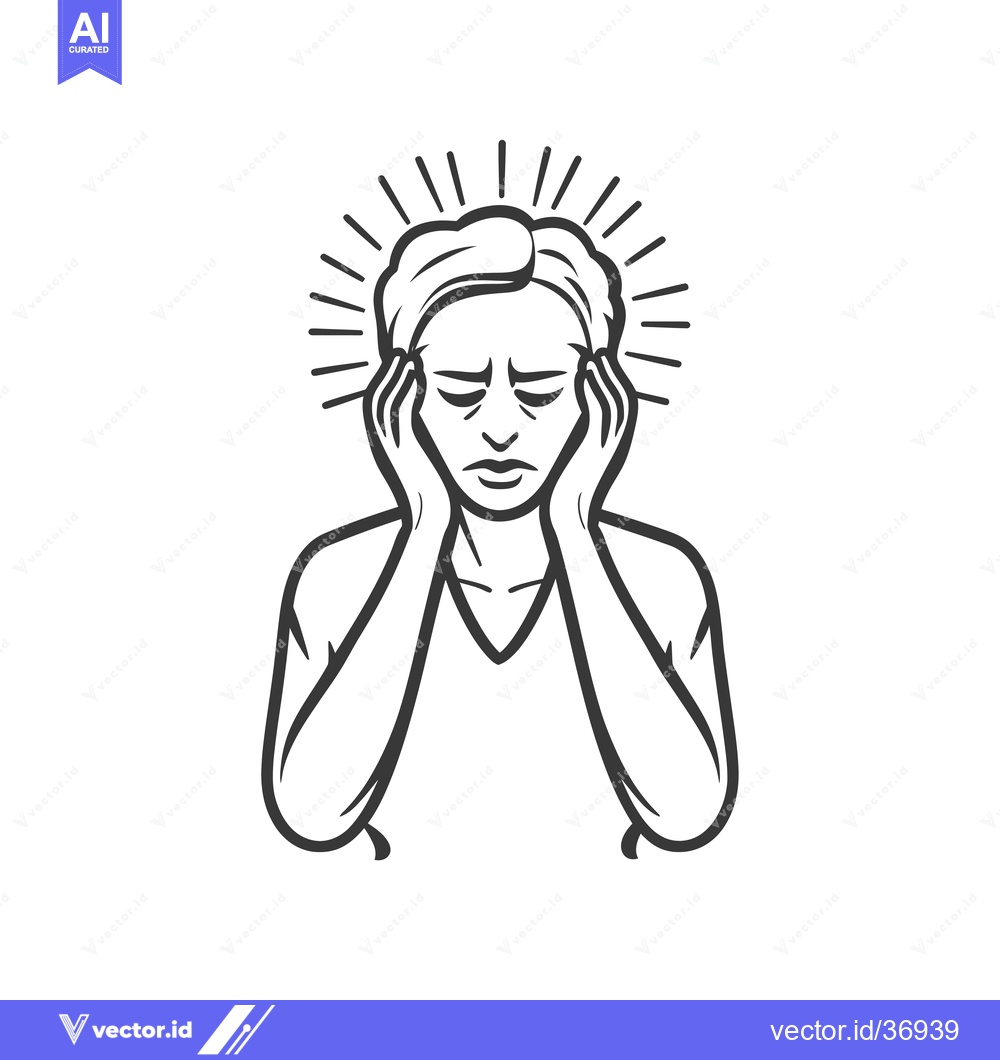 Premium Vector dari Depiction of a Person Experiencing a Severe Headache