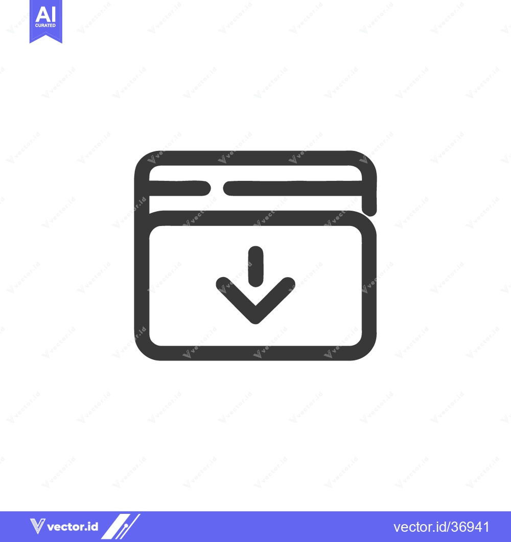 Premium Vector of Minimalist Download Icon: Arrow Pointing Down from File Storage